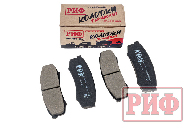 Колодки тормозные задние РИФ Toyota LC 105,120, Mitsubishi Pajero 3/4 дизель OEM 04466-60020, 04466-60010, 4605A448