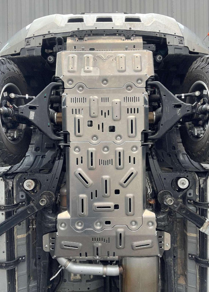 Защита Falcon радиатора, картера, РК, КПП для GWM Poer 2023+, дизель 2.4L, алюминий, 8 мм