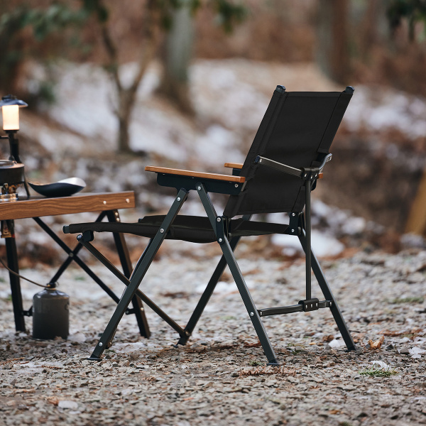 Кресло туристическое Naturehike складное, черное, до 120 кг
